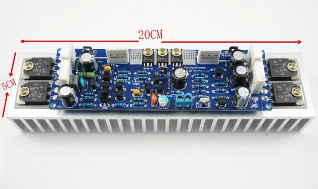 Amplificador de Potência LJM L12-2 Canal Duplo com Distorção Ultra Baixa - Kit DIY Clássico com Radiador Inclusivo