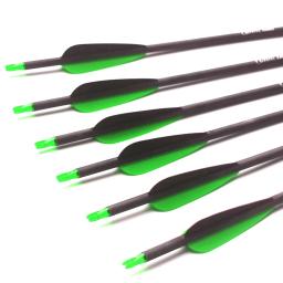 Tiro com arco 28 "30" 31 "puro carbono flechas coluna 300 400 28/30/31 polegadas flechas de caça e prática de alvo para arco composto recurvo longbow - Image 4