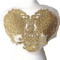 Cristais de strass para enfeite, roupa com desenho de strass dourado em forma de abacaxi - Image 1