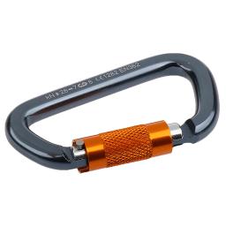 Mosquetão de alumínio para escalada, mosquetão, Rappelling Gears, D Ring Hook, montanhismo Keychain, caminhadas ao ar livre, parafuso de bloqueio, 28KN - Image 1