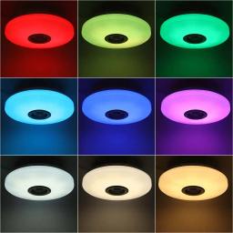 300w rgb pode ser escurecido música lâmpada do teto controle remoto & app luzes de teto AC180-265V para casa bluetooth alto falante dispositivo elétrico iluminação - Image 2