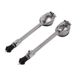 Perna para substituição do bumbo, suporte de tambor metálico, perna prateada, 1 par - Image 1