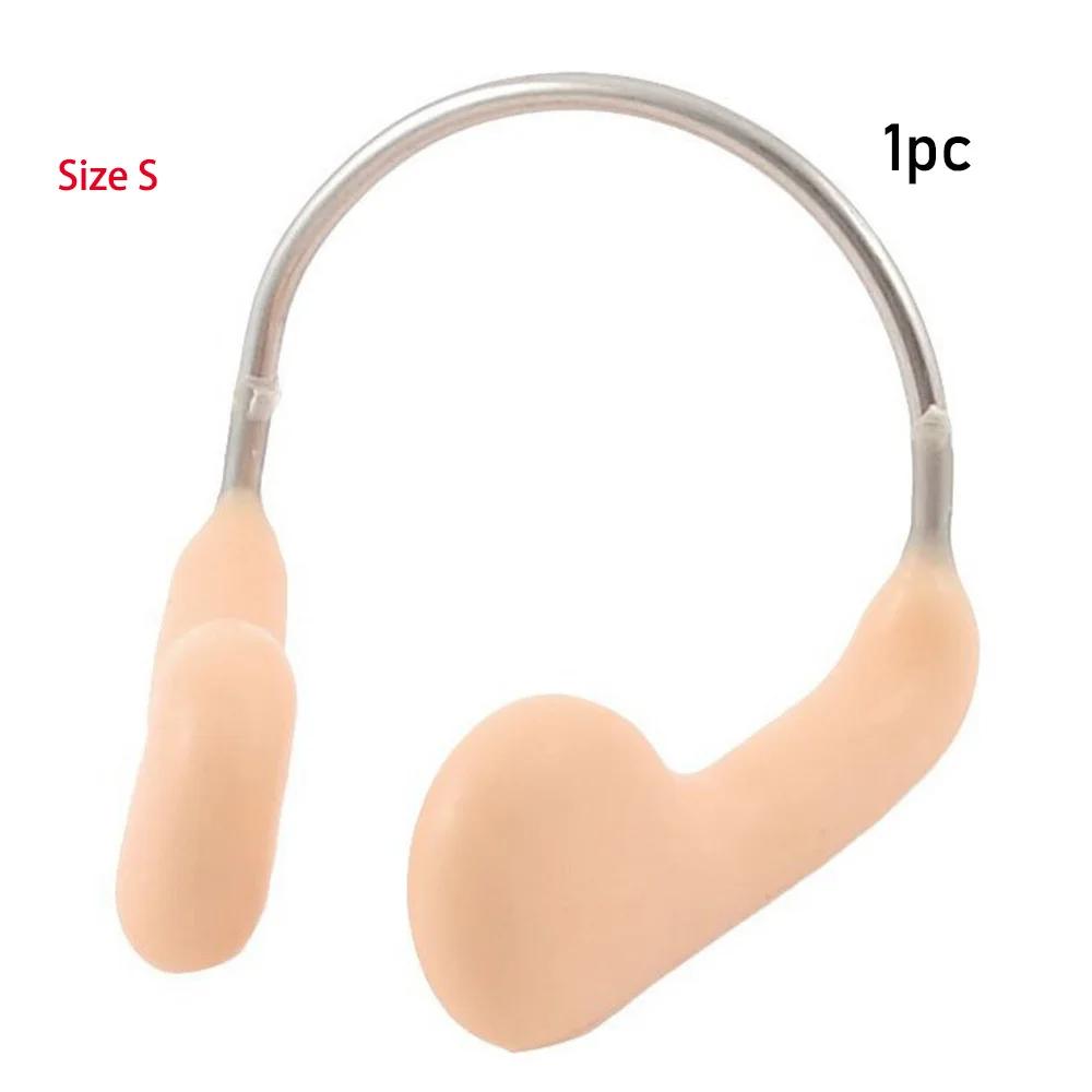 1/2/3 pces durável sem-skid macio silicone fio de aço nariz clipe para natação mergulho esportes aquáticos natação nariz clipe cor da pele - Image 1