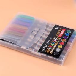Conjunto de canetas de metal, 8 peças, canetas marcadoras para tecido, pintura permanente, diy, marcador de metal, artesanato, ferramentas para arte - Image 5