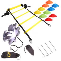 Velocidade footaball agilidade escada equipamento de treinamento conjunto com resistência pára-quedas esportes ao ar livre acessórios - Image 2
