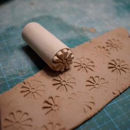 Mini daicy ferramentas de cerâmica estampa de madeira, 2cm mini daicy padrão bloco de gravação de argila, textura de cerâmica suprimentos de arte - Image 2
