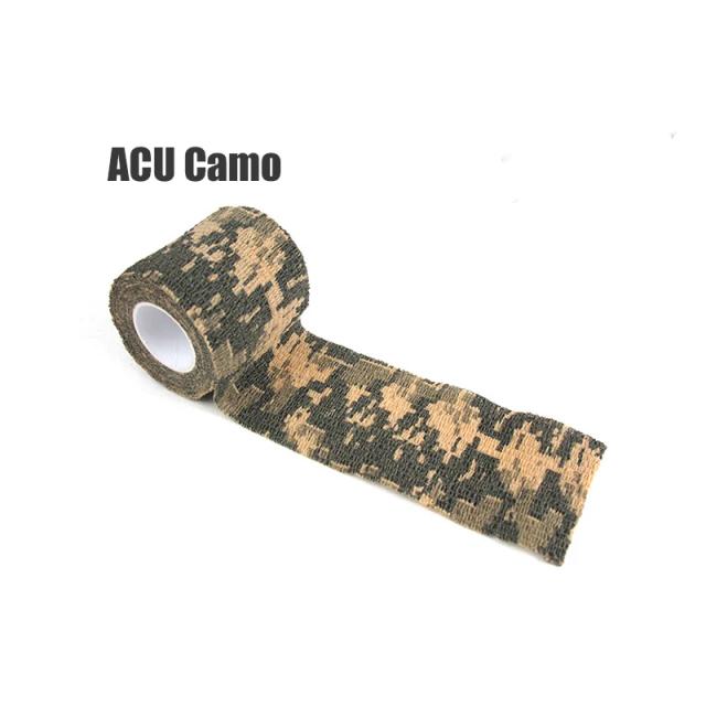Fita de Camuflagem Auto-Adesiva Reutilizável para Acampamento, Caça e Uso Militar - 4,5 m x 5 cm