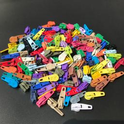 Puxadores de zíper 50 peças, puxador de zíper de nylon multicolor deslizante com zíper para costura - Image 1