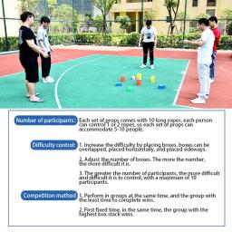 Criança ao ar livre trabalho em equipe jogo adereços brinquedo crianças cooperar para construir torre jardim de infância equipamentos sensoriais crianças brinquedos esportivos - Image 5