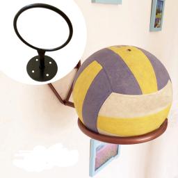 1 pçs fixado na parede bola titular rack de exibição suporte de bola para futebol vôlei preto casa para crianças adultos amantes da bola - Image 4