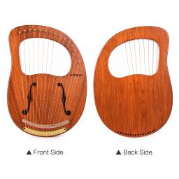 Ammoon-Madeira Lira Harpa com Carry Bag, Instrumento de Madeira Sólida Cordas, Tuning Wrench, Music Book, 16 Cordas, WH-16 - Image 6