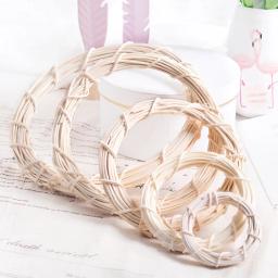 Anel de vime branco com guirlanda artificial, moldura de flores secas para o Natal, casa de Páscoa, decoração do casamento, coroas florais DIY, 8-25cm - Image 1