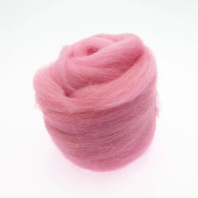 Fibra de Lã para Artesanato DIY: Ideal para Flor, Brinquedos e Feltragem - Disponível em 10g, 50g e 100g, Rosa Série