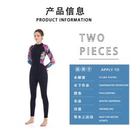 Neoprene impressão wetsuit natação kitesurf 3mm feminino surf equipamento de mergulho subaquático manter quente no inverno caça submarina terno - Image 4