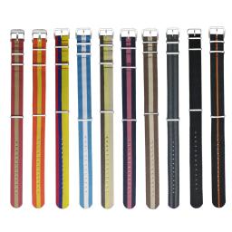 Nova marca do exército esportes laço tecido pulseira de náilon 18mm 20mm 22mm pulseiras de relógio cinto fivela prata acessórios - Image 2