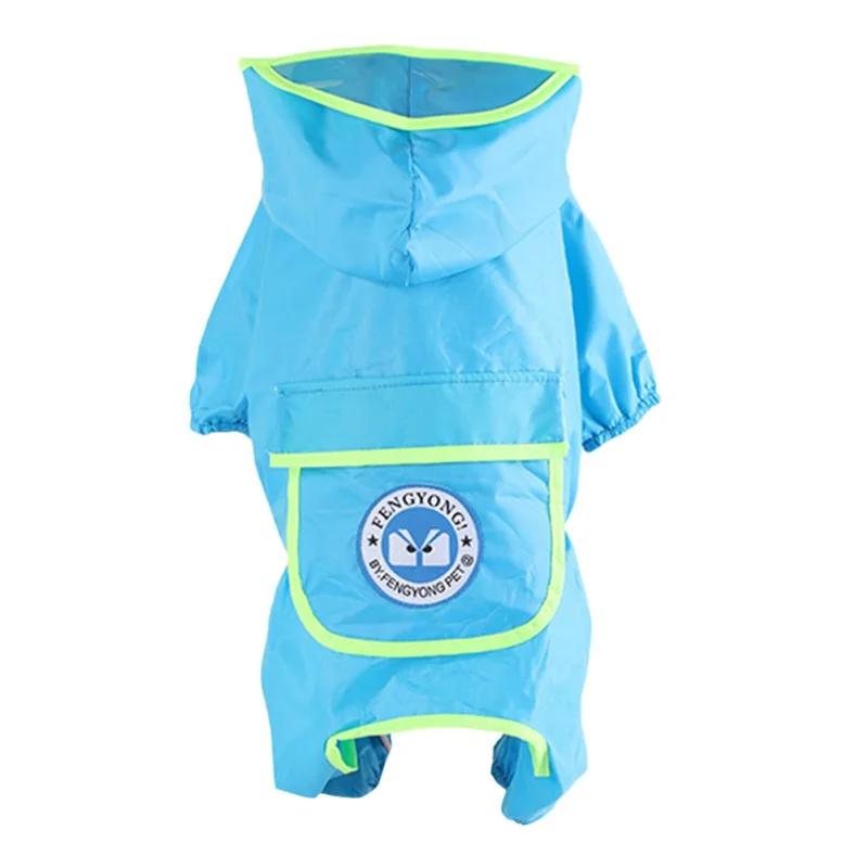 Reflexivo casaco de chuva pet cachorro impermeável à prova dwaterproof água macacão com capuz jaquetas à prova dsmall água pequeno cão ao ar livre roupas pet suprimentos - Image 1