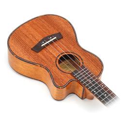 Acústico e elétrico Travel Guitar, guitarra de madeira mogno, Tenor, 23 ", 26", 4 cordas, Ukelele Tenor - Image 3
