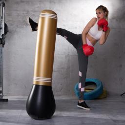 Inflável chutando saco de boxe livre ereto pvc boxing pilar fitness para crianças treinamento em casa - Image 6