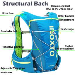 Mochila de hidratação para corrida 10l, mochila leve para homens, mulheres, esportes, trilha, maratona, caminhada, com bolsa de água - Image 3