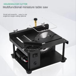 Máquina de corte multifuncional 200w, 125mm, mini serra de mesa de polimento de precisão, serra de mesa portátil para trabalhar em madeira doméstica - Image 1