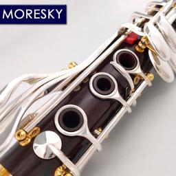 MORESKY-Cocobolo madeira profissional clarinete, Sibila Redwood, Prata Chaves chapeado, Sib Klarnet, Luna ES - Image 6