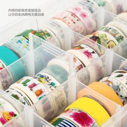 Limpar Artesanato Organizador Caixa De Armazenamento, Arte Suprimentos, Papelaria Adesivo, 15 Compartimentos, Fita Washi - Image 4