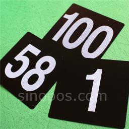 Cartões de plástico em pvc para números de mesa e restaurantes, 4 polegadas, para exibição de número de roupas, marcador de pvc - Image 5