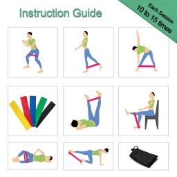 Bandas de Resistência Fitness para Yoga, Esticar, Pull Up Assist, Borracha, Crossfit, Exercício, Treinamento, Equipamento de Treino, Ginásio - Image 3