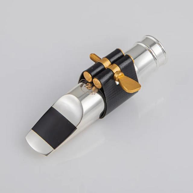 Tenor Soprano Alto Saxofone com Bocal de Metal Banhado a Prata - Tamanhos 5, 6, 7, 8, 9 Disponíveis