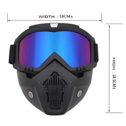 Windproof óculos de proteção com boca filtro, óculos de segurança, óculos, máscara, ao ar livre, esqui, snowboard, snowmobile, motocross - Image 2