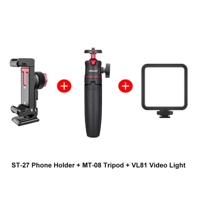 Suporte de Metal Ulanzi ST-27 para Smartphone com Sapato Frio Arca e Montagem Giratória de 360° para Vlogs e Fotografia TikTok