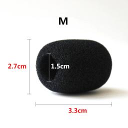 10 pçs fone de ouvido substituição espuma microfone capa microfone microfone microfone capa microfone windshied fone esponja s/m/l - Image 6