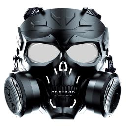 Airsofta airsoft máquinas bioquímica dupla máscara de ventilador tático pc lente protetora máscara bb arma paintball ao ar livre equipamento de caça - Image 1