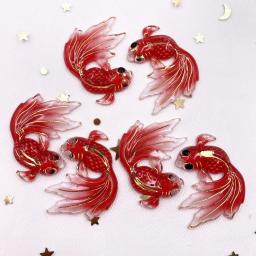 8 pçs resina bling colorido peixinho gemas flatback strass scrapbook casamento 1 buraco apliques diy acessórios estatuetas decoração - Image 4