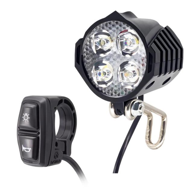 WEXPLORE Conjunto Farol e Luz Traseira Ebike 12V-68V com Buzina Integrada