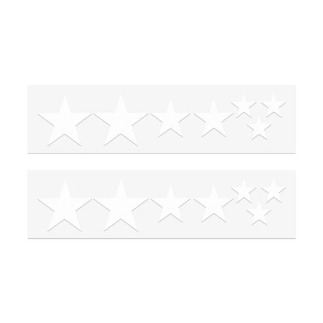 Adesivos Reflexivos Fluorescentes em Forma de Estrelas para Bicicleta - 2 Folhas para Quadro e Rodas, Ideal para Ciclismo e Proteção contra Arranhões