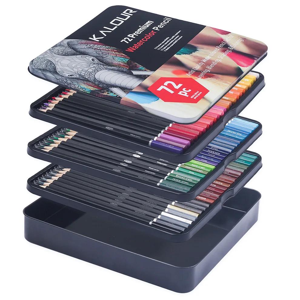 Conjunto de lápis de cor 180 cores pintura lápis de cor criação de arte lápis de cor oleosa exclusivo lápis de cor, conjunto de arte de cor profissional presente de feriado - Image 1