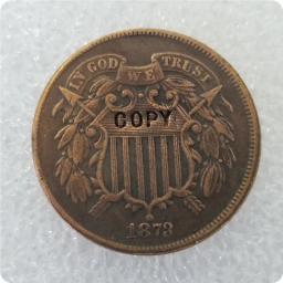 Eua 1864-1873 moeda cópia de dois centavos - Image 5