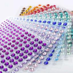 Adesivos de strass cristal 20 folhas = 3440 peças, jóia de enfeite diy, diamante colorido de pedras preciosas para face, unhas, artesanato, decoração de cartões - Image 2