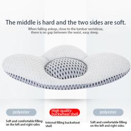 Buckwheat Sleep Pillow para mulheres grávidas, cama encosto, apoio da cintura, suporte da coluna, disco lombar, almofada respirável cintura - Image 4