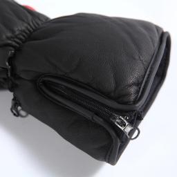 Salvador calor inverno esportes ao ar livre couro genuíno pele de carneiro luvas de aquecimento elétrico luvas da motocicleta caminhadas à prova dwaterproof água - Image 3