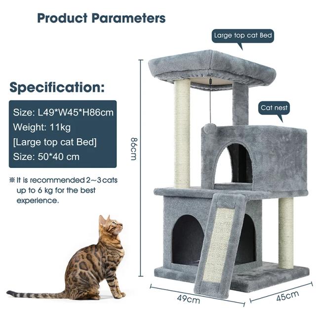 Arranhador para gatos: brinquedo exclusivo para escalada em casa, disponível em 2 cores para gatinhos e pets pequenos