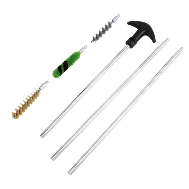 Kit de Limpeza de Cano com Escovas de Nylon para Calibres 12 GA, 20 GA e 410 GA - 6 Peças de Manutenção Completa