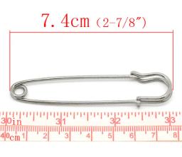 1 pacote de alfinetes de segurança de metal, cor prata, suporte de ponto, broche, achados de artesanato, ferramentas de costura, acessórios de joalheria - Image 3