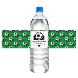 Etiquetas personalizadas da etiqueta da garrafa de água do futebol do nome do aniversário - Image 5