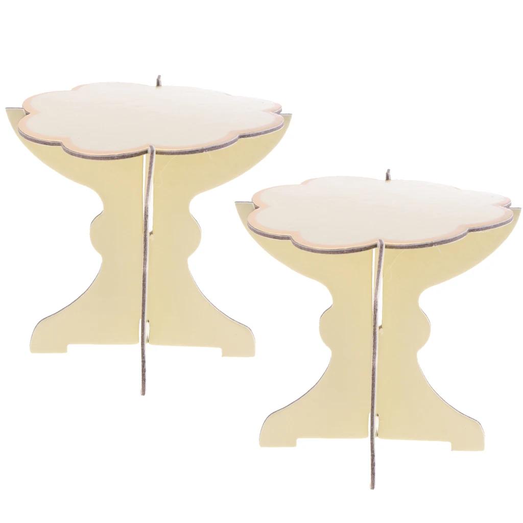 Casamento Cupcake Stands, Sobremesa Display Plate, Bolo Stand para Baby Showers Party, 2 pcs - Image 1