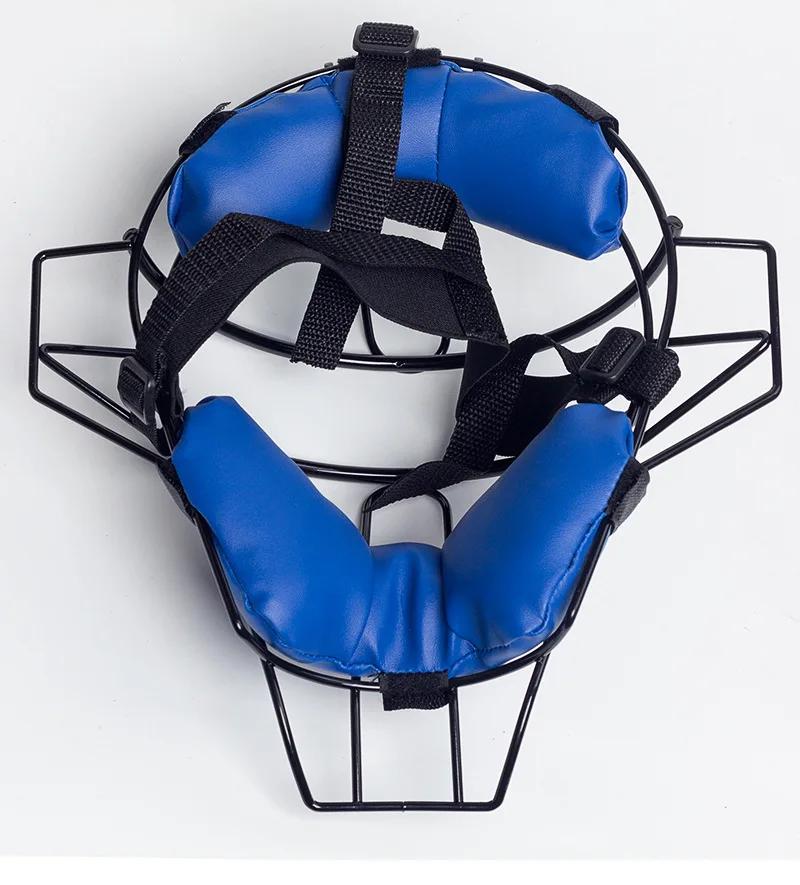 Equipamento de proteção de cabeça de beisebol infantil e adulto, proteção contra softball, armação de aço, equipamento de treinamento esportivo preto e azul - Image 1