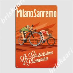 Retro Milan Ciclismo Arte Metal Sinais, Placa De Parede, Cartazes De Lata, Clube, Festa, Clube, Bar, Criar Clube - Image 2