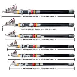 Ghotda superhard telescópica haste de carbono e carretel conjunto 1.8-3.6m relação de engrenagem: 5.2:1 carretel de pesca de grande resistência - Image 5