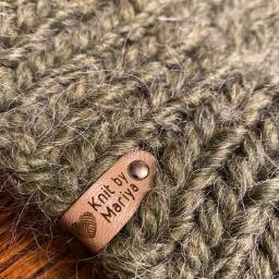 Etiquetas artesanais com rebites, 30 peças, logotipo personalizado, couro, roupas, costura, crochê, etiqueta de vestuário, acessórios diy - Image 2